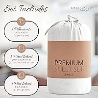 Vista 9 de Linen Market Juego de Sábanas de Microfibra Cepillada Twin de 3 Piezas – Certificado Oeko-TEX Ultra Suave y Sin Arrugas - Sábanas de Bolsillo