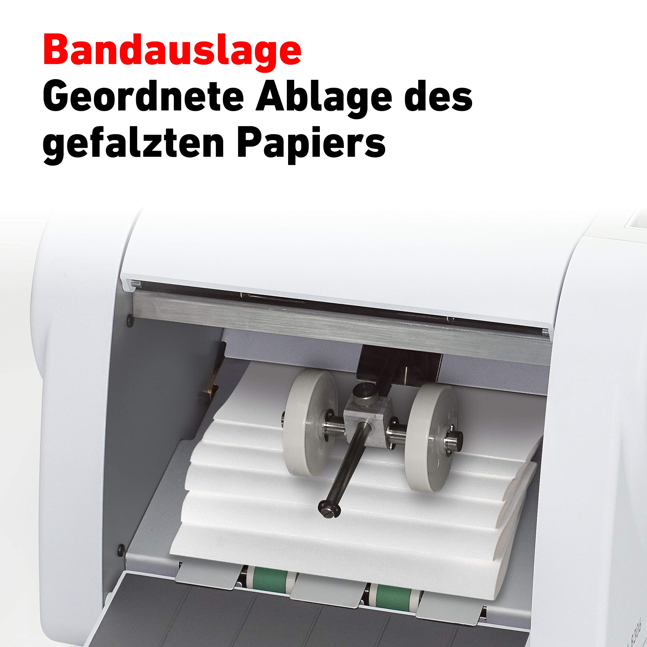 Ideal - Plegadora de Papel. Cuatro tipos de pliegues, 60 a 115 g/m², 115 hojas/minuto.