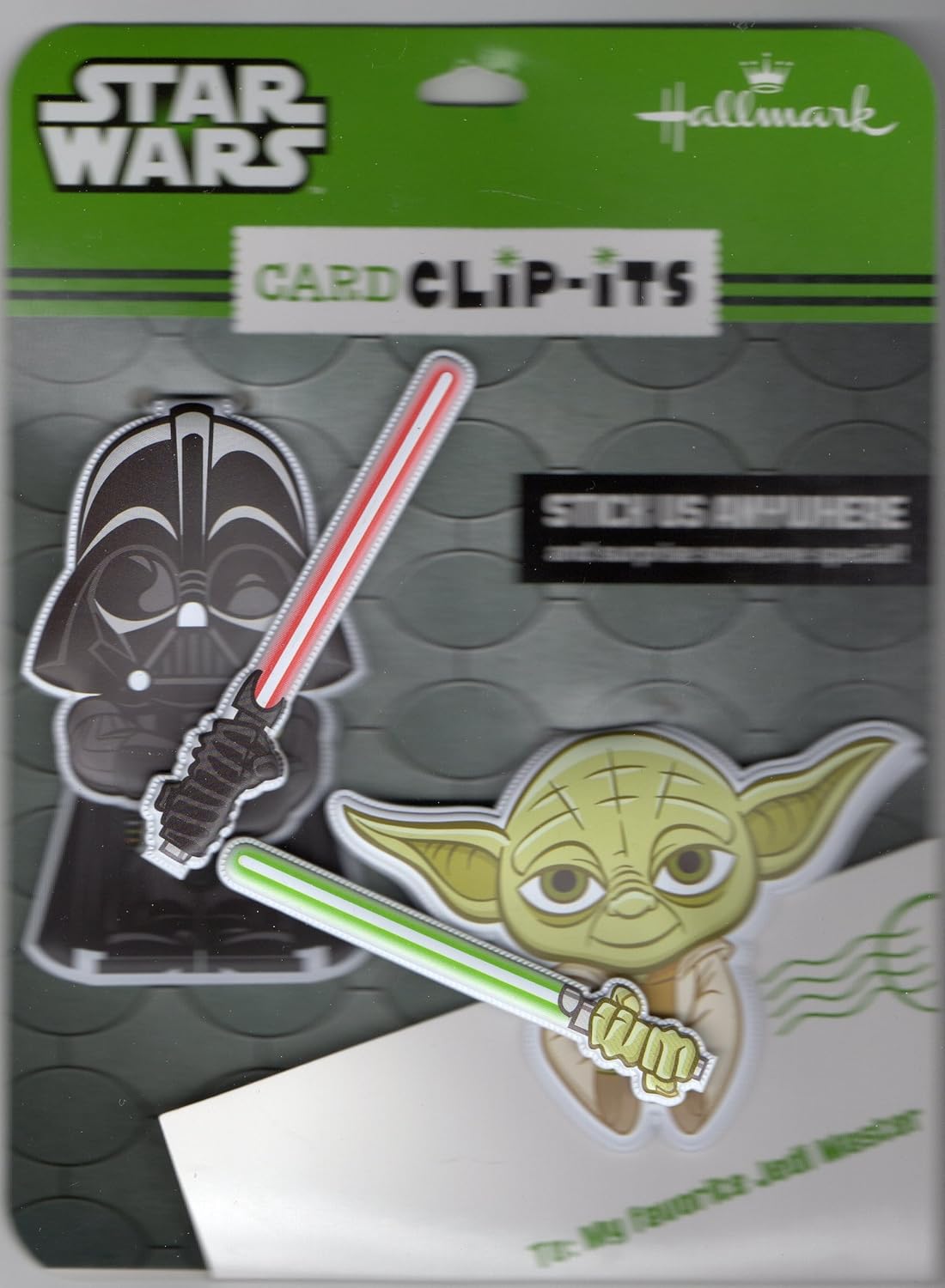 Hallmark Star Wars Darth Vader & Yoda Card Clipits Clips 3