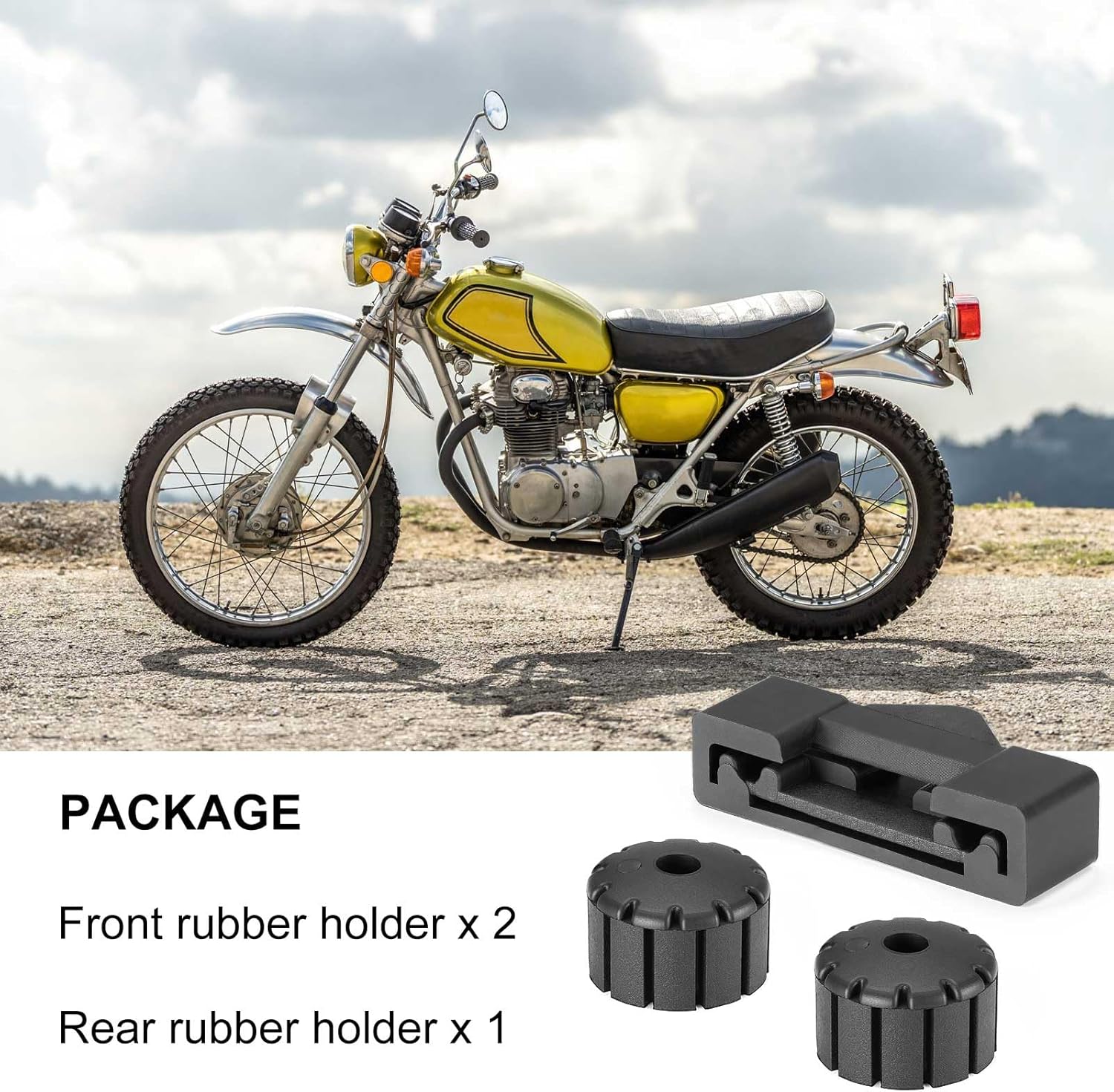 Front & Rear Fuel Tank Rubber Holder Kit for Honda CB350 CB360 CB500 CB550 CJ360 CL350 CL360 SL350 1968-1978