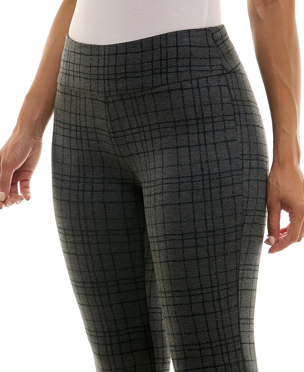 Zac & Rachel Womens Pull on Pattern Compression Ponte Slim Leg Ankle Pant - Image 5