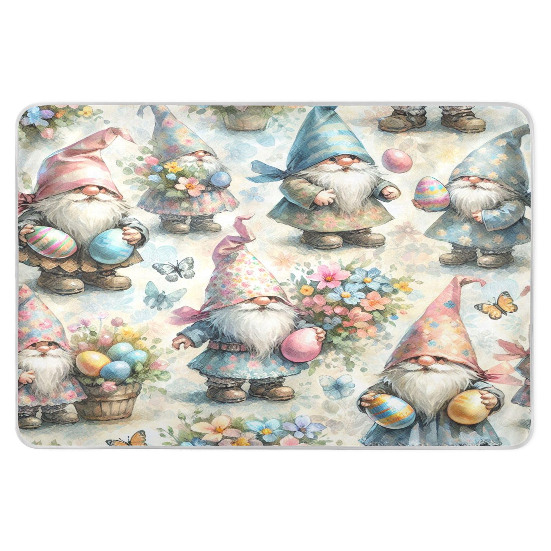 Takiito Easter Eggs Gnomes Bed Pad Reusable Bed Underpad Washable Waterproof Leak-Proof Quick Dry Incontinence Pee Pad for Toddlers Kids Adults Pets 34x52 in