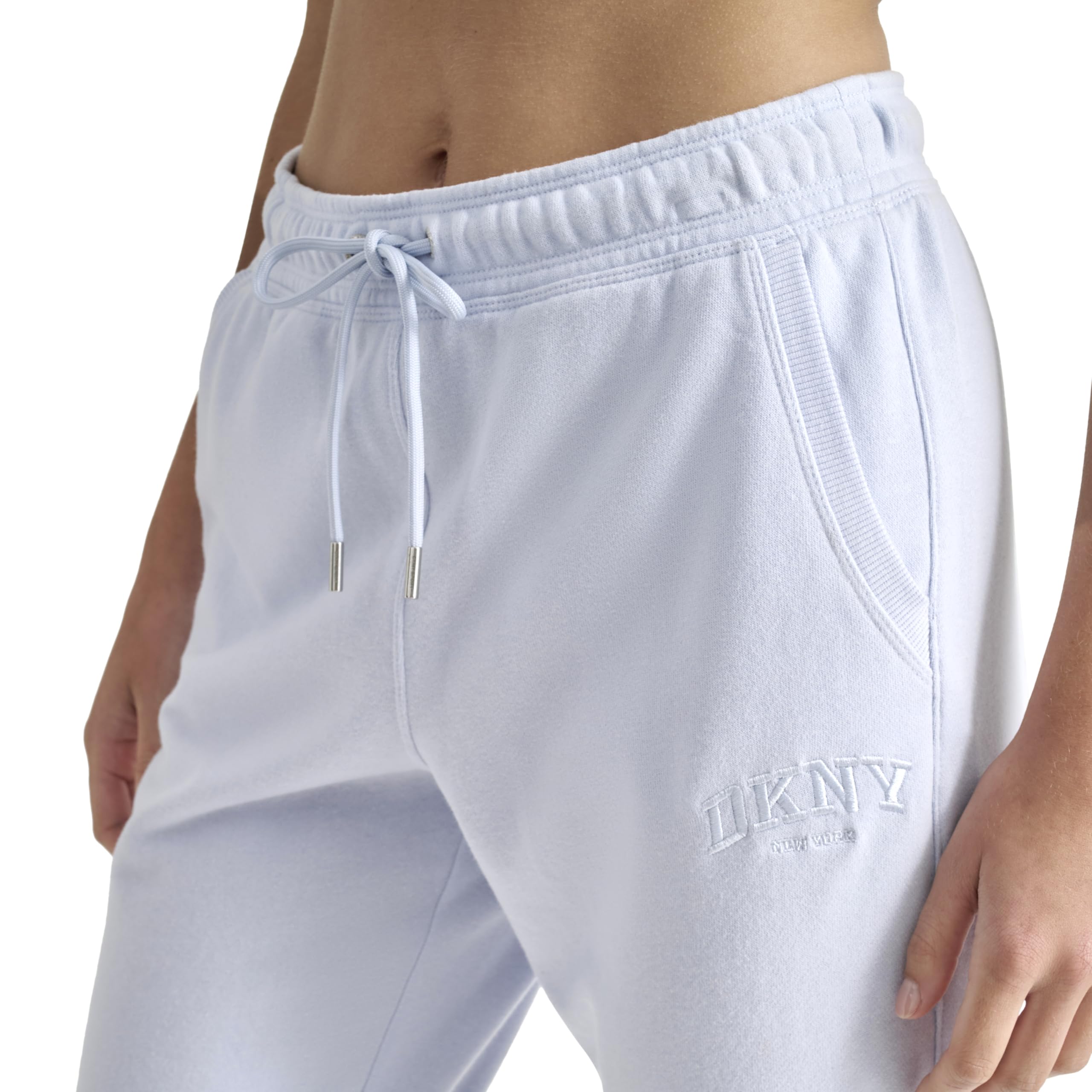 DKNY Varsity Embroidered Logo Jogger Fleece Sweatpant - Pantalones Deportivos Mujer