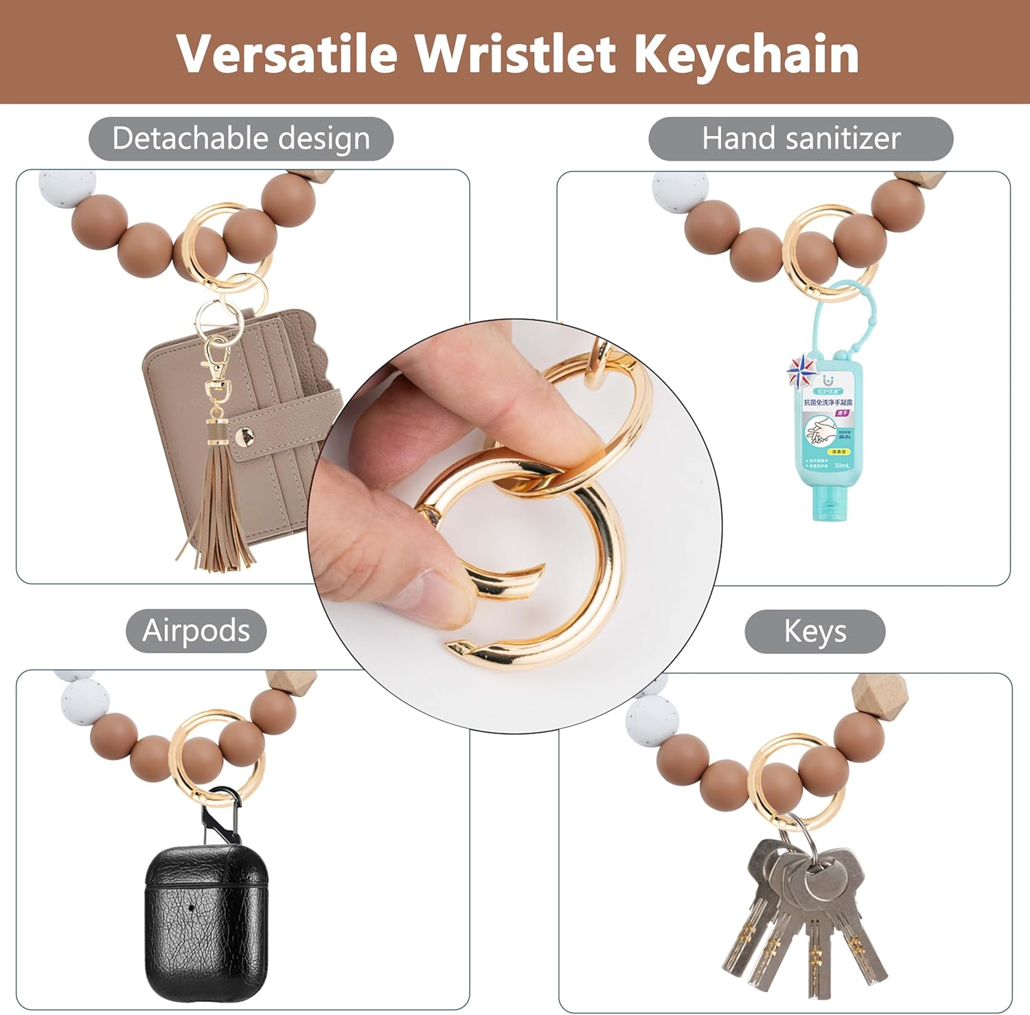 Lostars Wristlet Wallet for Women with Keychain – RFID Card Holder Small Wallet Wristlet with Key Ring - Image 6