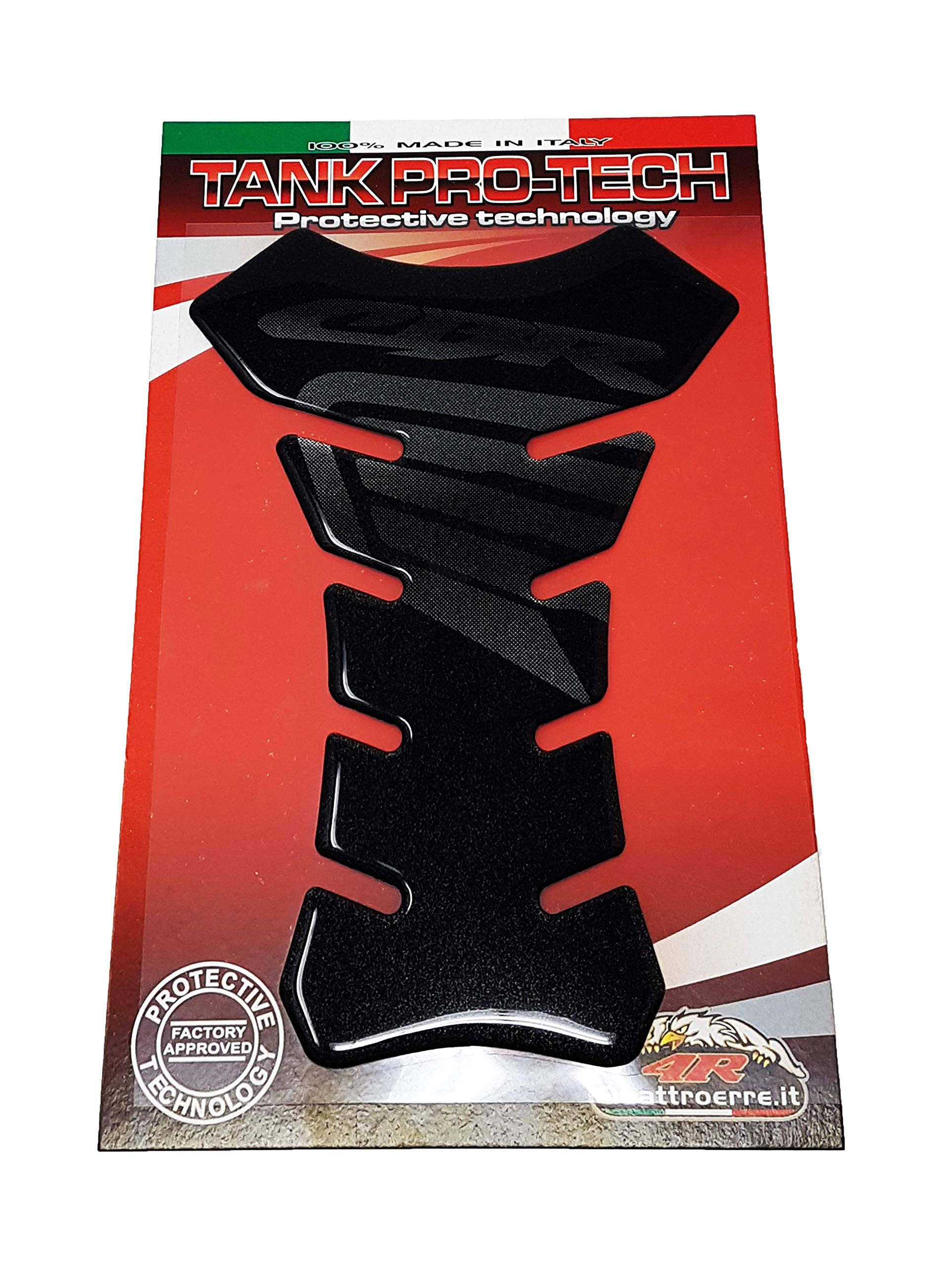 4R Quattroerre.it 18141 Tankpad 3D do motocykla Honda CBR, czarny, 13 x 19 cm unica