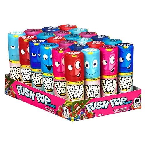 Vista 27 de Bazooka Candy Brands Lollipop Suckers - Caja variada de 18 unidades + Ring Pop 20 unidades paquete de fiesta, sabores surtidos