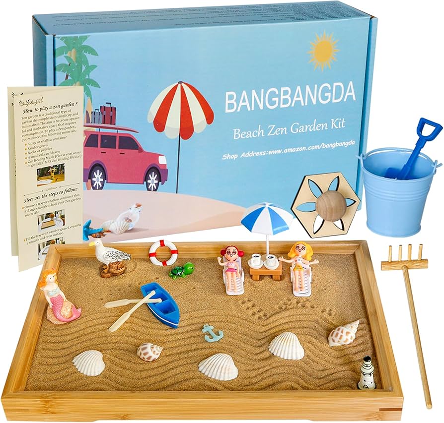 ❌トモヤ NEXZ ミニペンミ　サノク　セット Amazon.com: Desktop Miniature Beach Zen Garden - Mini Home Office