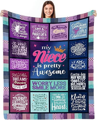 Miniatura 1 de Hudodmn Regalos para sobrina de la tía, regalos para sobrina, regalos de sobrina de tía, regalos de cumpleaños para sobrina, mantas de sobrina de