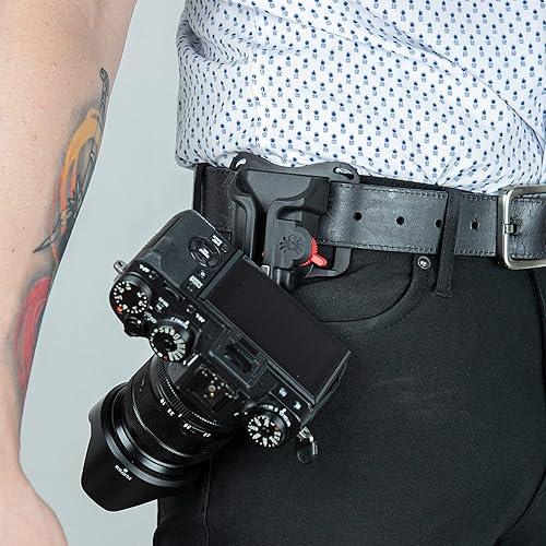 Miniatura 3 de Spider Holster - Funda para cámara BlackWidow + Pin - Funda de bloqueo automático para llevar una cámara ligera desde cualquier cinturón