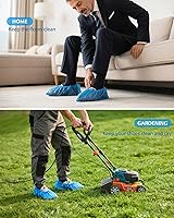 Vista 6 de Cubrezapatos desechables antideslizantes, fundas impermeables para botas con rollo compacto para fácil almacenamiento, paquete de 100 fundas