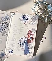 Vista 5 de WT Cinta Washi Carefree, Diseños Originales, Figuras de Personajes Niñas Decorativas, Manualidades, Suministros para Planificador Bujo, Cinta