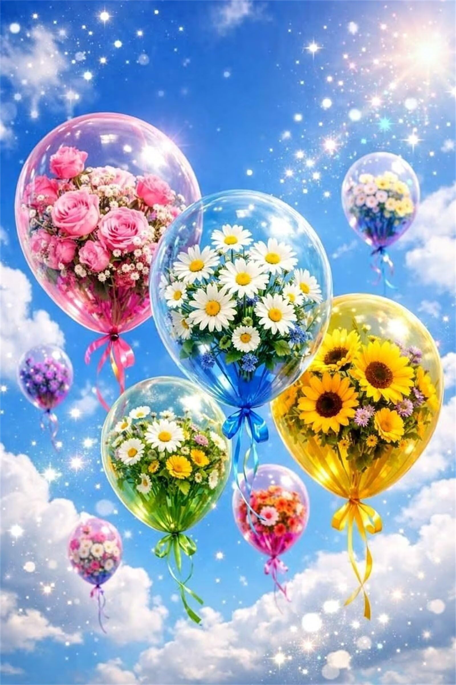 Puzzle 2000 Piezas Adultos Globos de Flores, Rompecabezas Adultos Dificil 100x70cm, Estimula la Concentración y Antiestrés, Juego de Habilidad para Toda la Familia