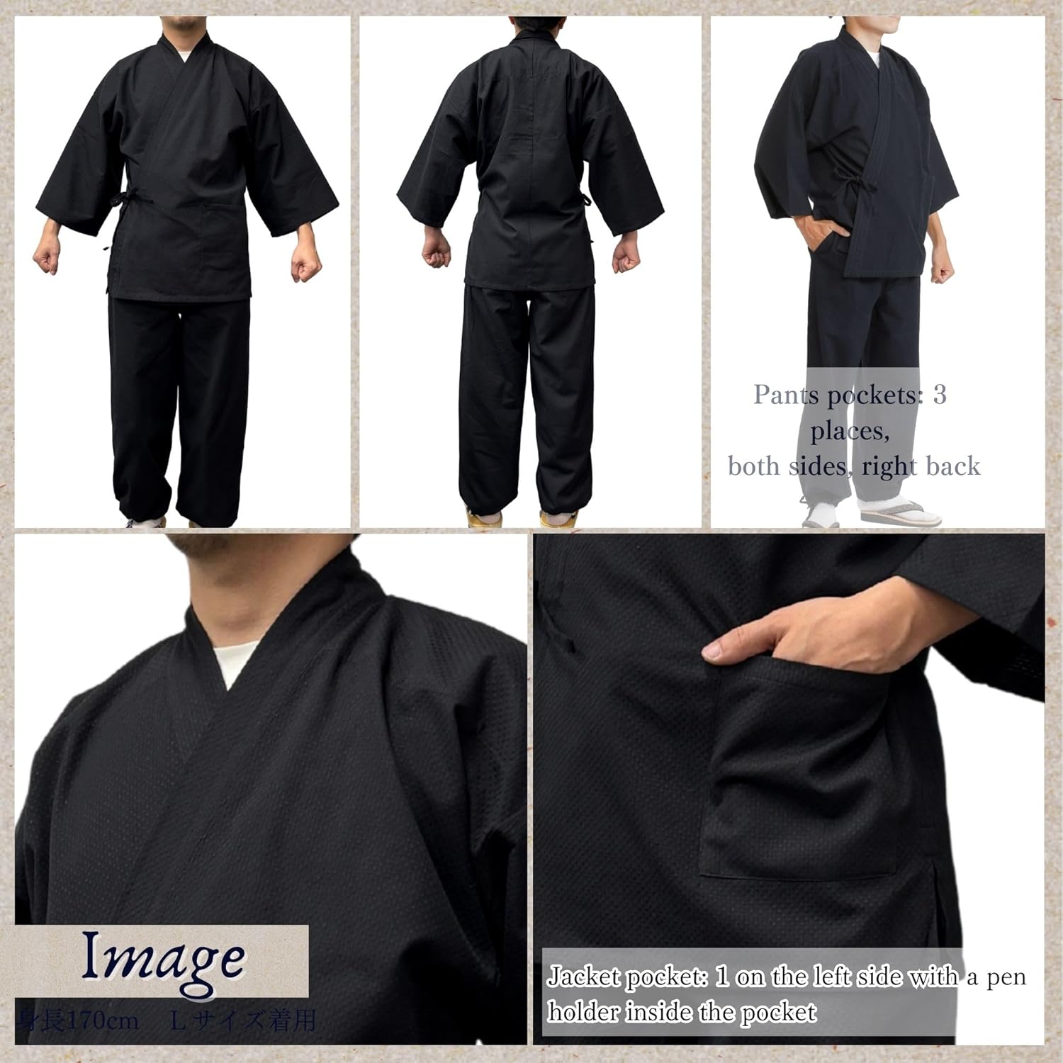 Edoten Sasiko Samue(100% Cotton) Rich Texture,Men