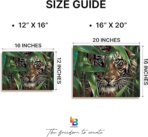 Miniatura 82 de Ledgebay - Pintura por número para adultos – Kits de pintura por números, pintura sin arrugas por números para adultos principiantes, 12 x 16