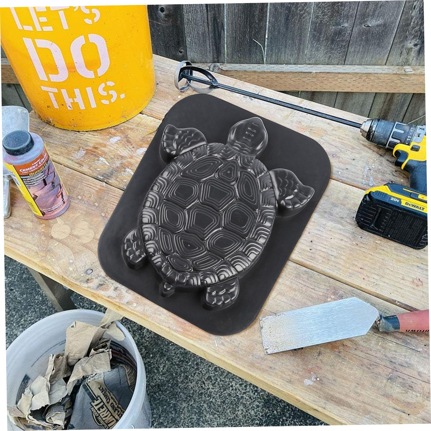 Moules à Pas Japonais pour béton et Ciment 17x15'' Moule à béton en Forme de Statue de Tortue Moule à Pas Japonais Facile à Utiliser Moules et Formes en béton pour allées et chemins de Jardin