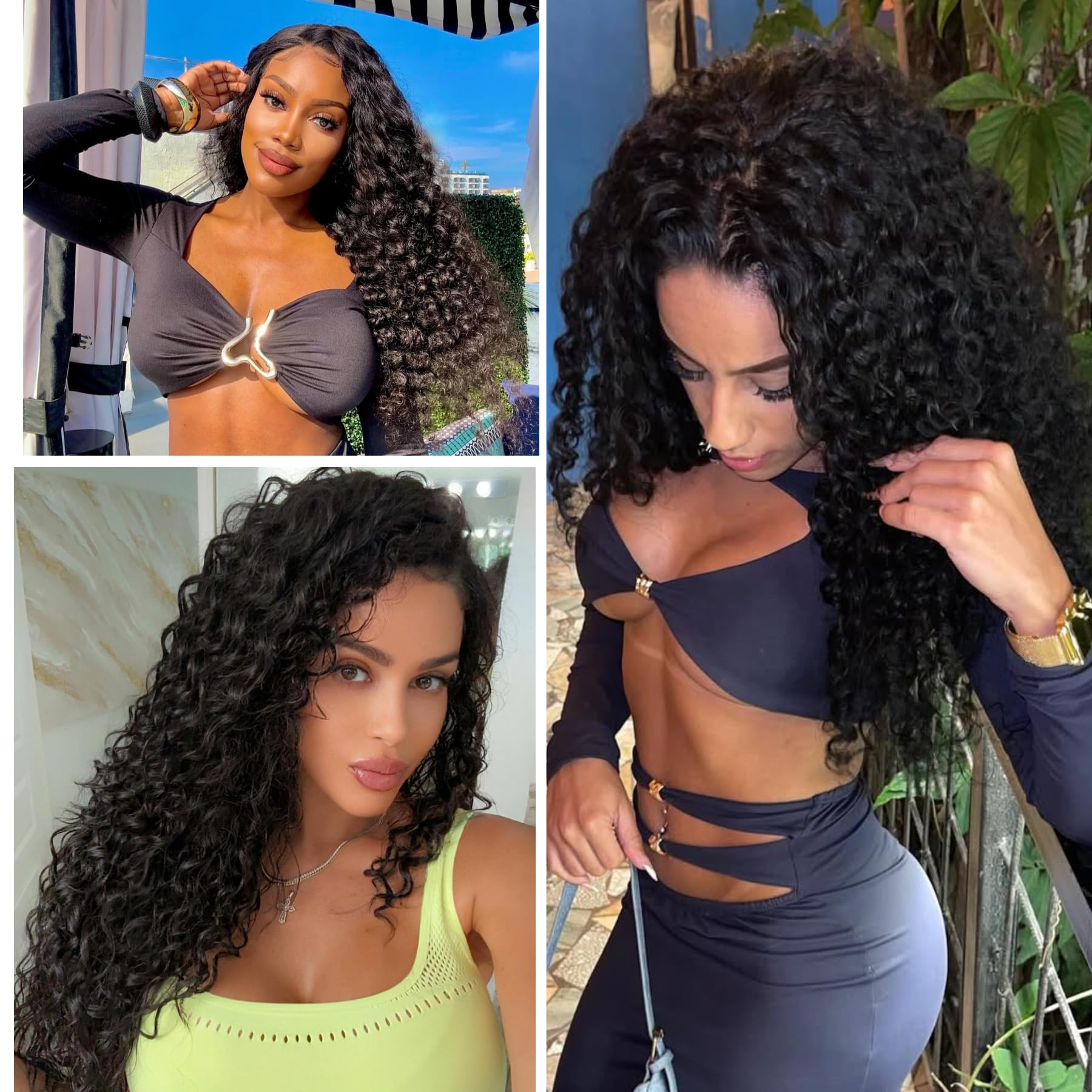 18 Inch Human Hair Crochet Extensions Knotless Pre-Separated 120g Amazon.com : BLG Burmese Water Wave Human Crochet Hair 18  main image 3