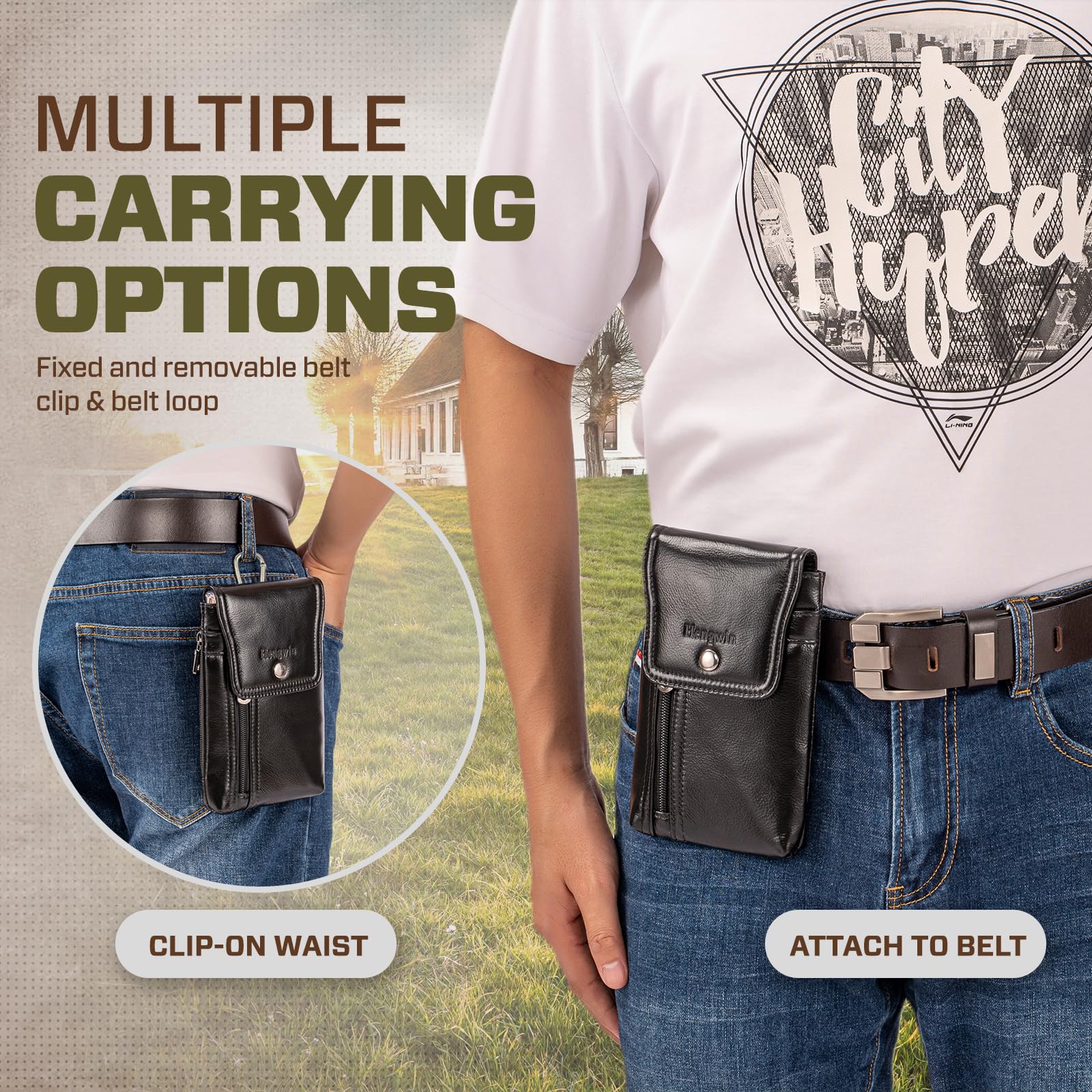 Urvoix Sac Molle Pour Téléphone Portable, Pochette De Ceinture Pour IPhone 16 Pro Max/iPhone 15 Pro Max/iPhone 14 13 12 Pro Max/iPhone 16 15 14 Plus