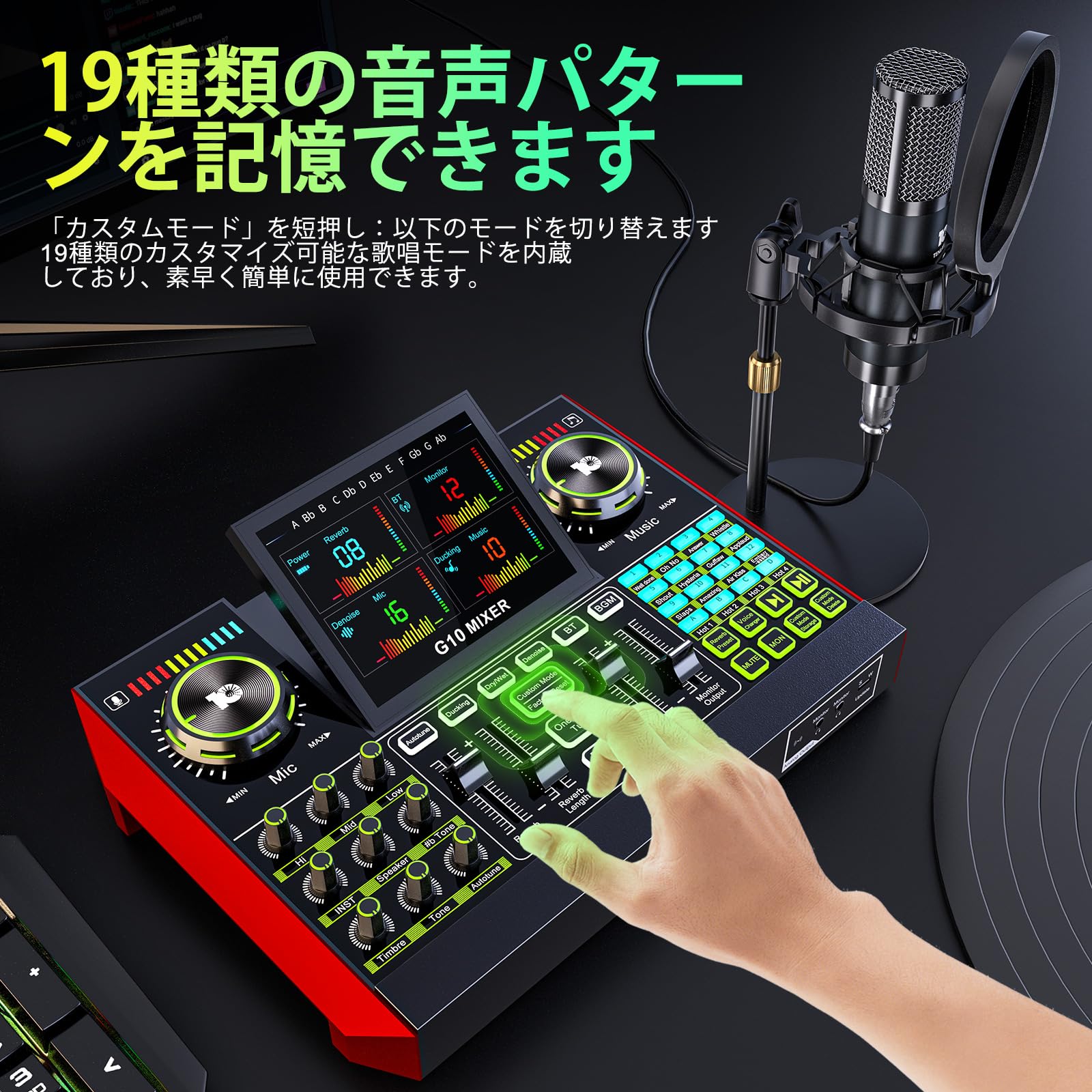 新品 オーディオミキサー ポッドキャスト機材 マイク付 Amazon.co.jp: Yinkaer マルチユースサウンドカードオーディオミキサー
