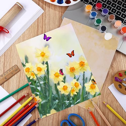 Miniatura 4 de 100 piezas de papel de acuarela de 140 lb300 GSM, papel de pintura de arte pesado para colorear de agua blanca para niños, dibujo, acuarela,