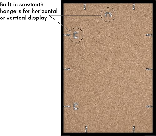 Vista 562 de Americanflat Portarretratos de 8 x 12 pulgadas con plexiglás pulido, juego de 2 portarretratos de 6 x 8 pulgadas con paspartú o para fotos de 8 x 12