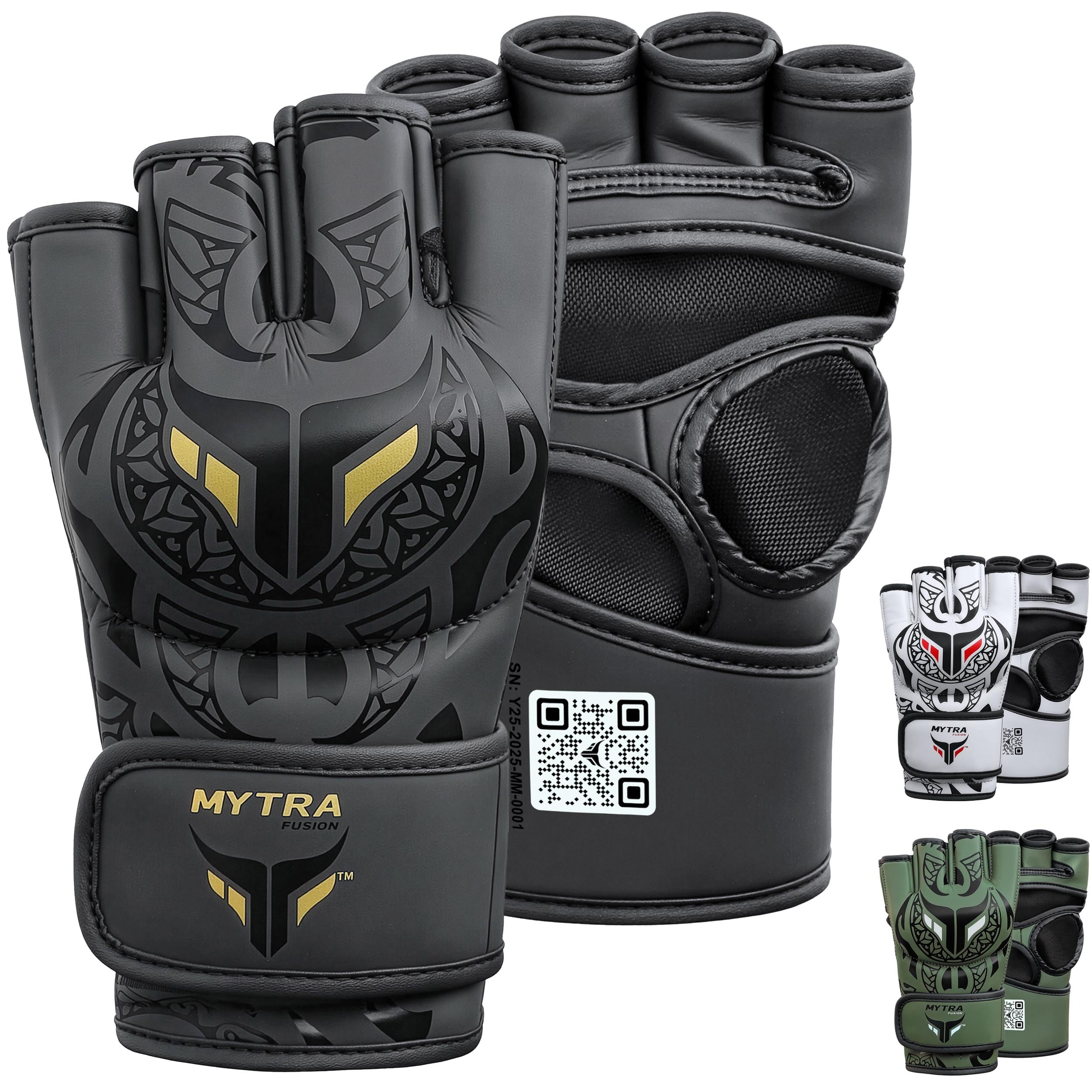 Guantes MMA Hombre y Mujer — Diseño de Palma Abierta Transpirable guantillas MMA Sparring con Soporte de Muñeca para Kickboxing, Muay Thai, Pelea en Jaula, MMA y Artes Marciales