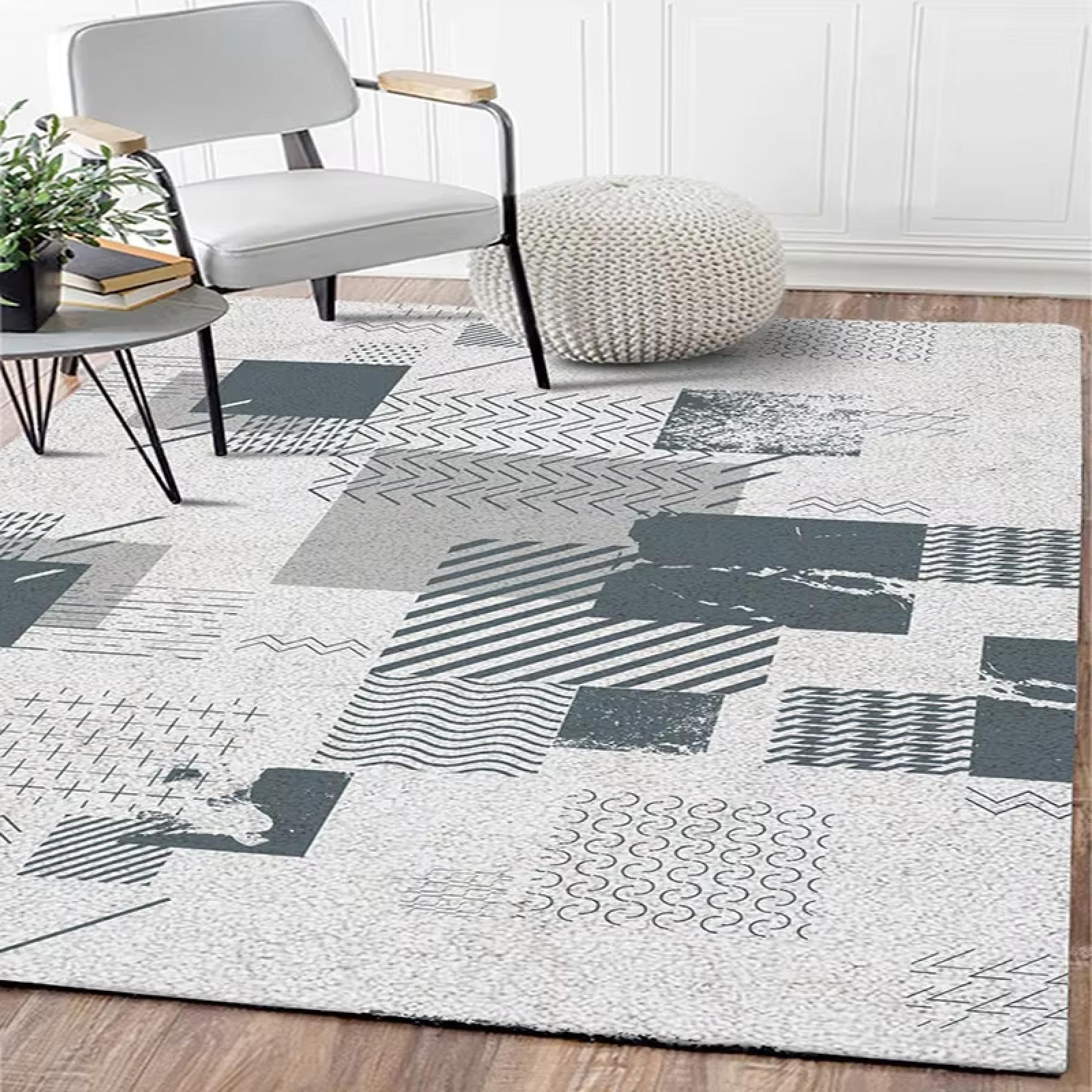 Tapis abstrait pour chambre et salon chic - Grand tapis de vestiaire