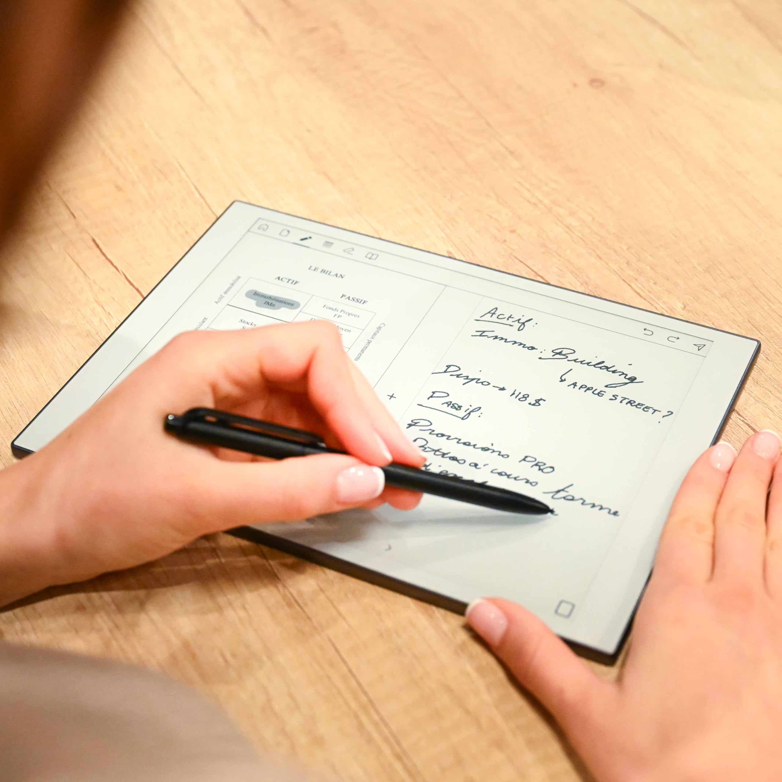 Confezione con copertina grigia + 4 miniere, blocco note digitale bianco, tablet carta Eink – Epaper – Digital Notebook