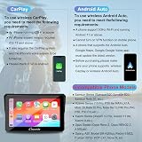 Carpuride W702 Moto Carplay Schermo,Senza Fili CarPlay & Android Auto | Portatile 7 Pollici Impermeabile Touchscreen ,Bluetooth Trans, Navigazione GPS, Siri. - 6