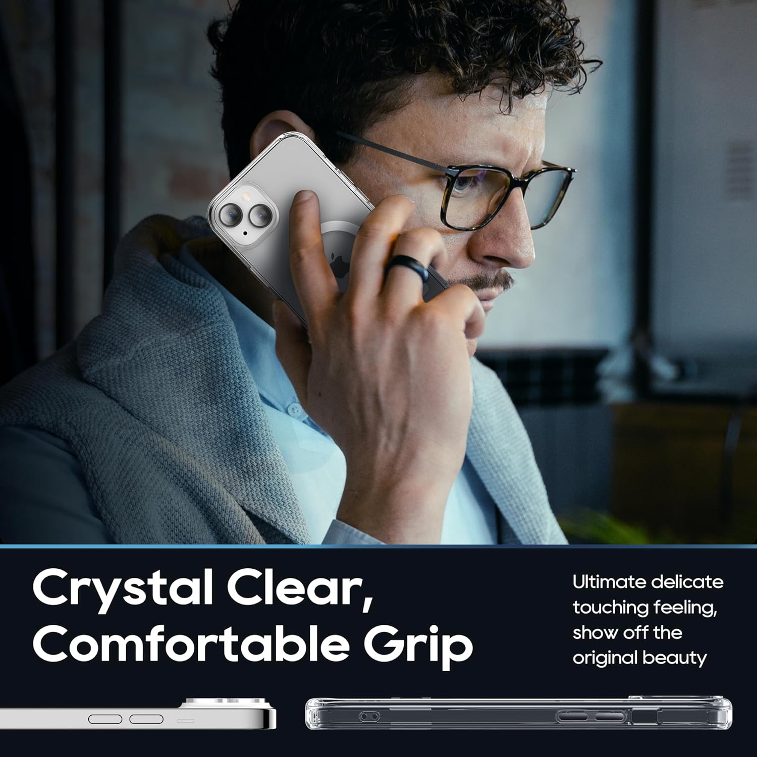 Magnetic Case for iPhone 15 Plus Case with Stand, Slim Kickstand with Screen Protector Compatible with Magsafe Shockproof Crystal Clear Cases Phone Case Cover 6.7-Inch (2023), Clear - Image 7