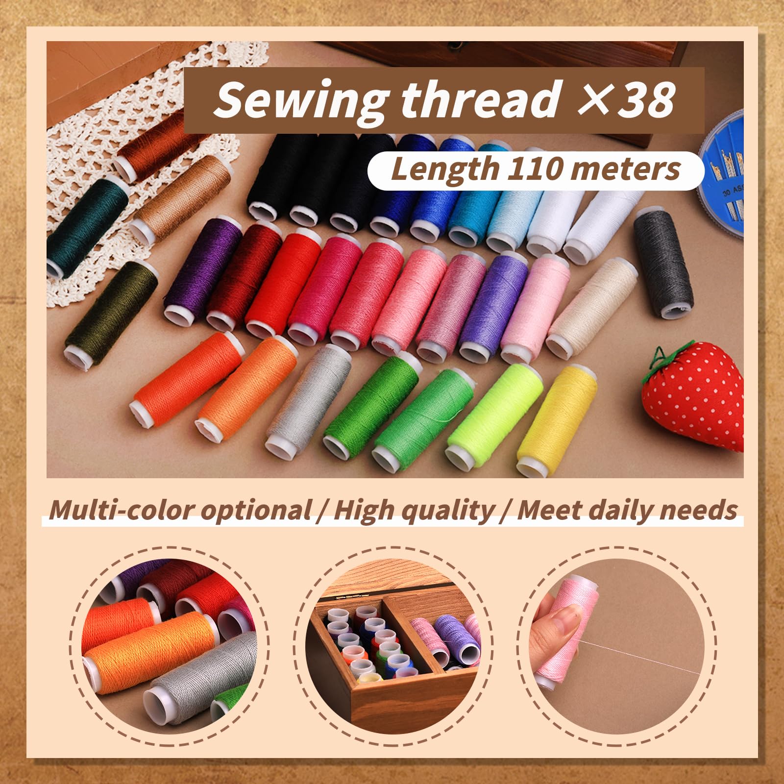 Hand Sewing Kit for Adults - 196 Pcs Travel Kit -4 Hand Sewing Kit for Adults - 196 Pcs Travel Kit -4