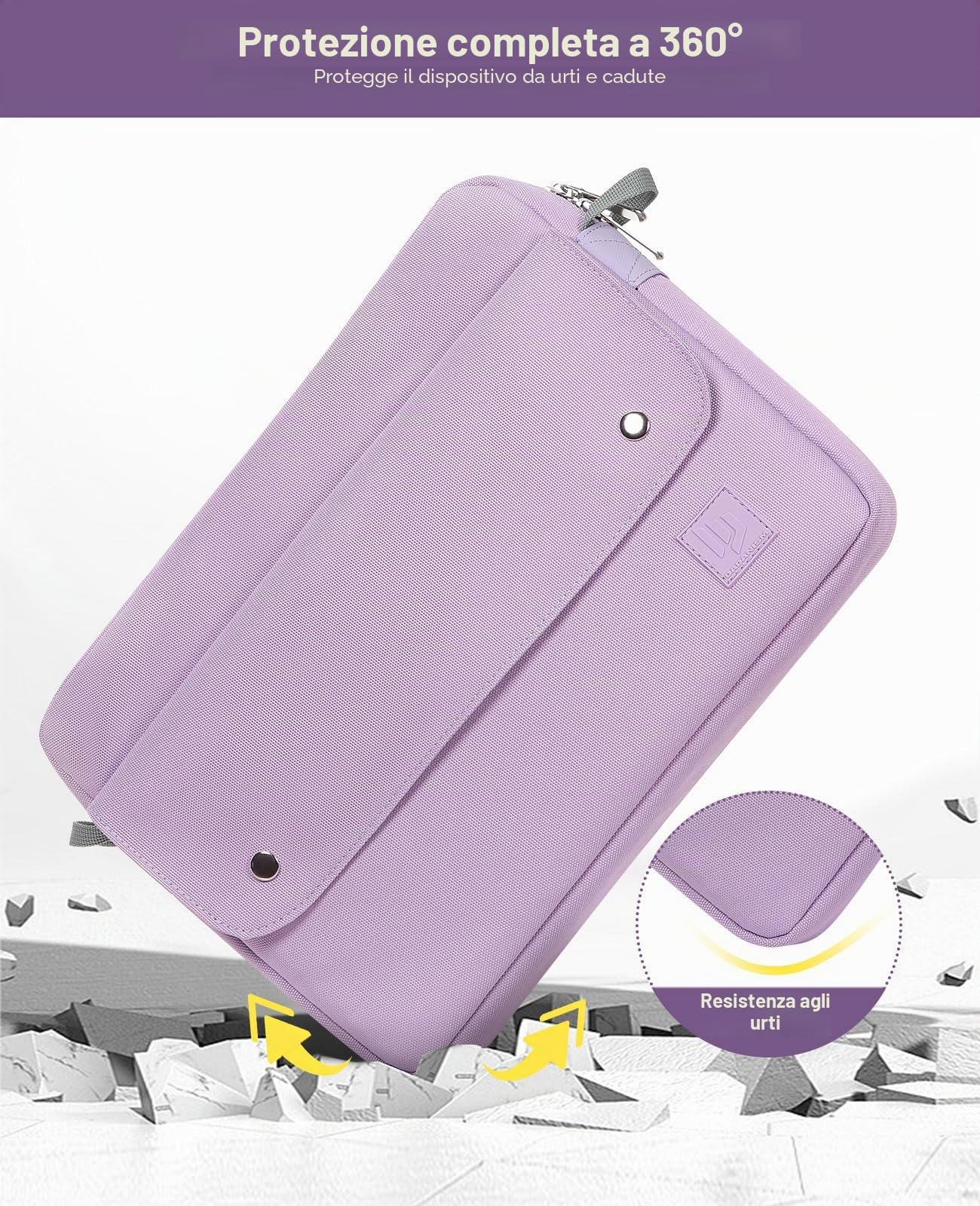 Dadanism 9-11 Pollici Tablet Custodia Borsa a Tracolla per iPad (A16) 11", iPad Air 11" M4/M3, iPad Pro 11" M5/M4, iPad 10a Gen 10,9", iPad 9/8/7a Gen 10,2", Galaxy Tab A11+ 11", Tab M11 11", Viola