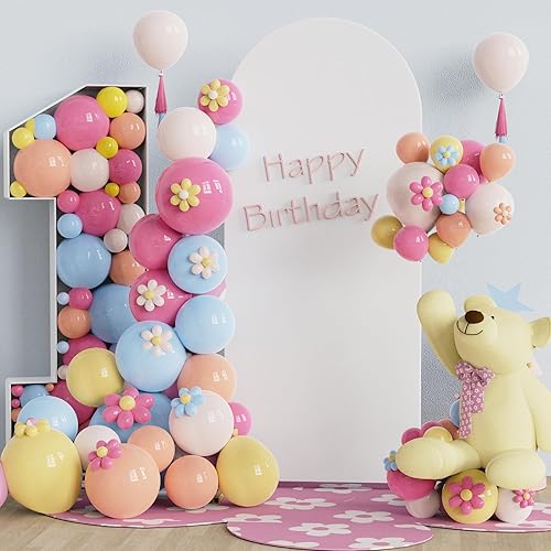 Miniatura 1 de Fomcet Cubierta de arco de boda de 4 pies, color blanco, de 2 caras, de elastano, ajustada, cubierta de arco de tela redonda para fiesta de