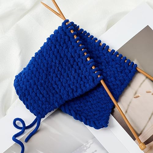 Miniatura 6 de SOVIKER Hilo de felpilla grueso para tejerganchillo para manta de bebé, hilo elegante para Amigurumi #6 súper voluminoso, extra grueso, suave,