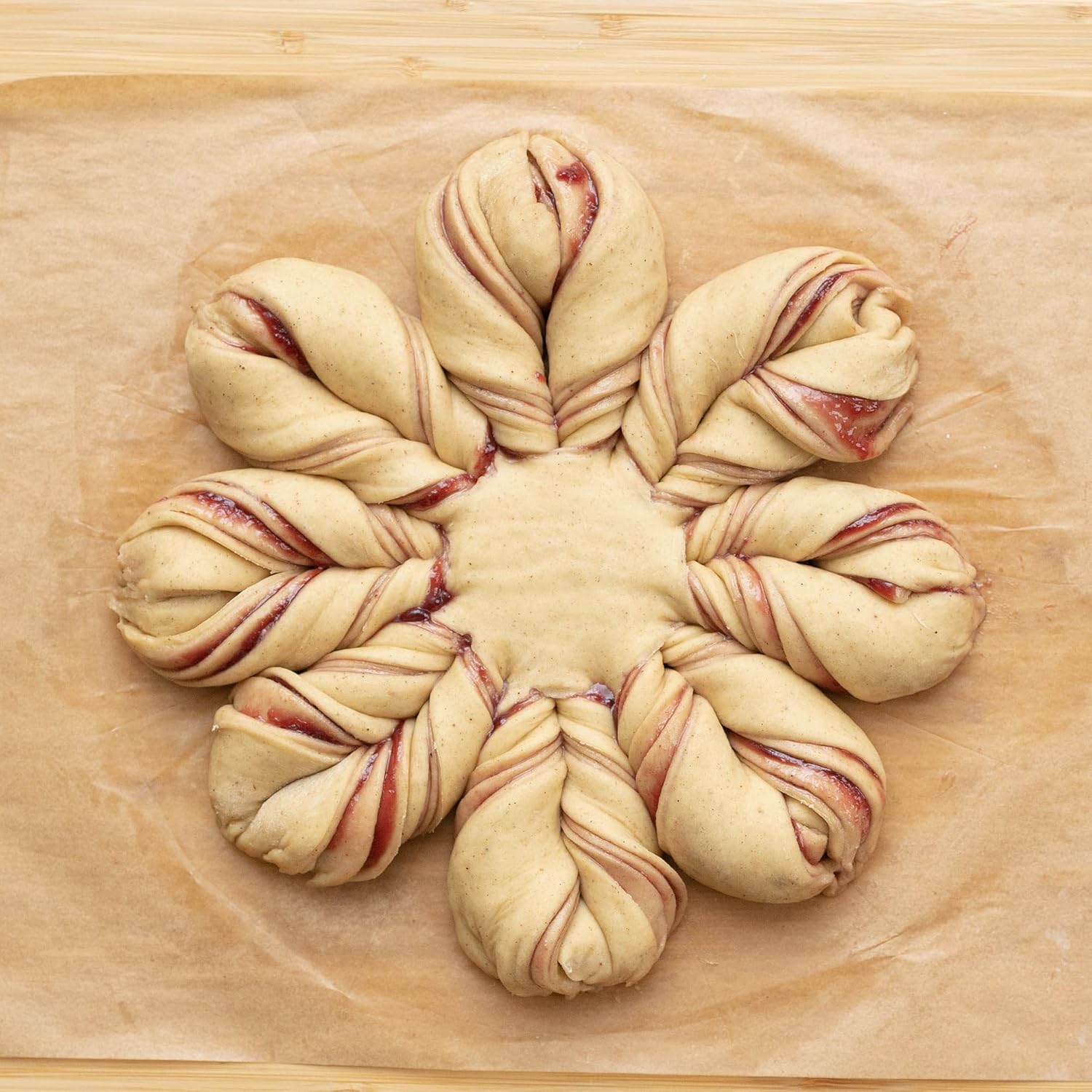 CrumbleCrate Raspberry Star Bread DIY Baking Kit | Artisan Bread Making Set for Adults | Pre-Measured Ingredients & Tools | Baking Gift