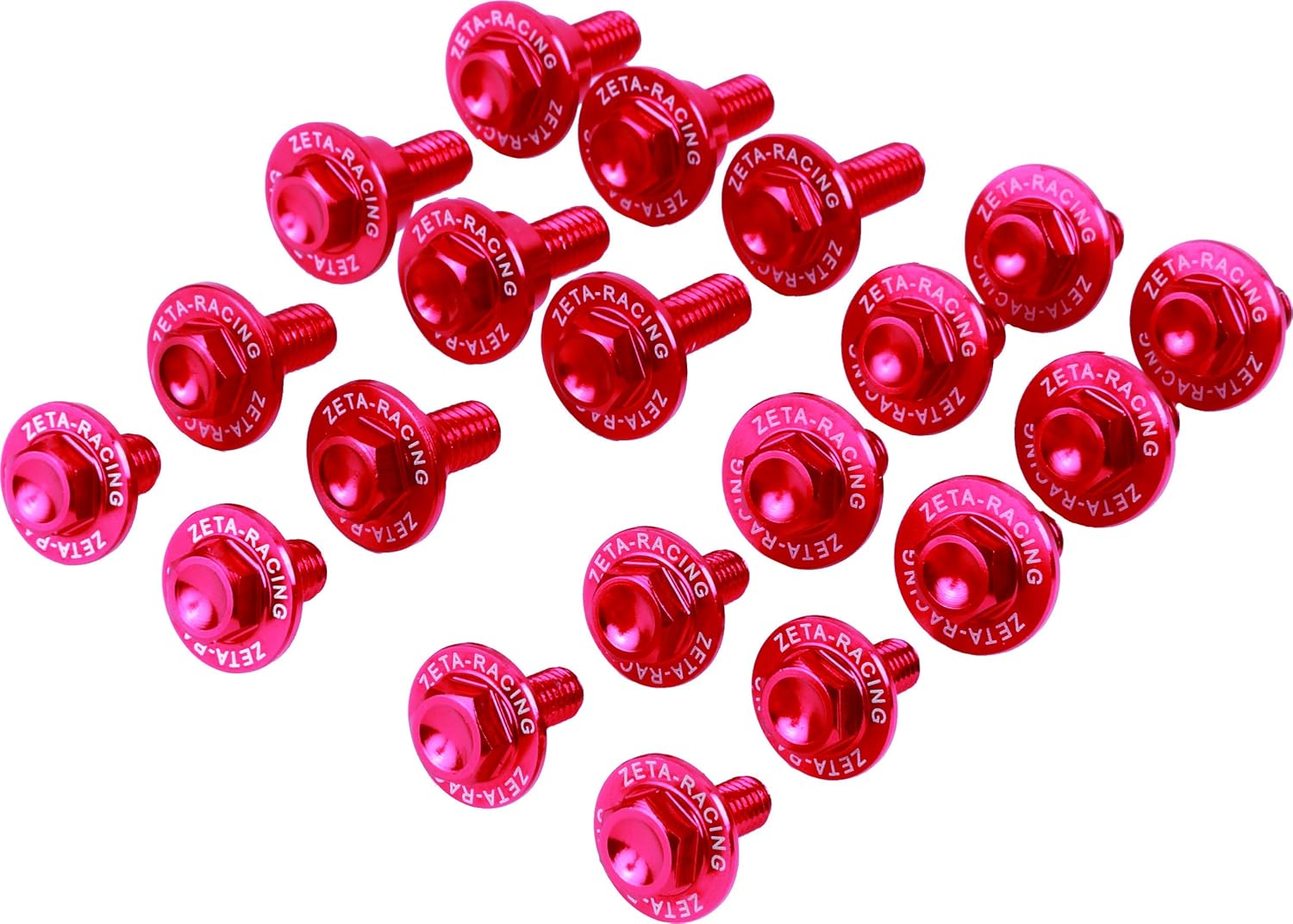Zeta Aluminum Body Bolt Kit - Red