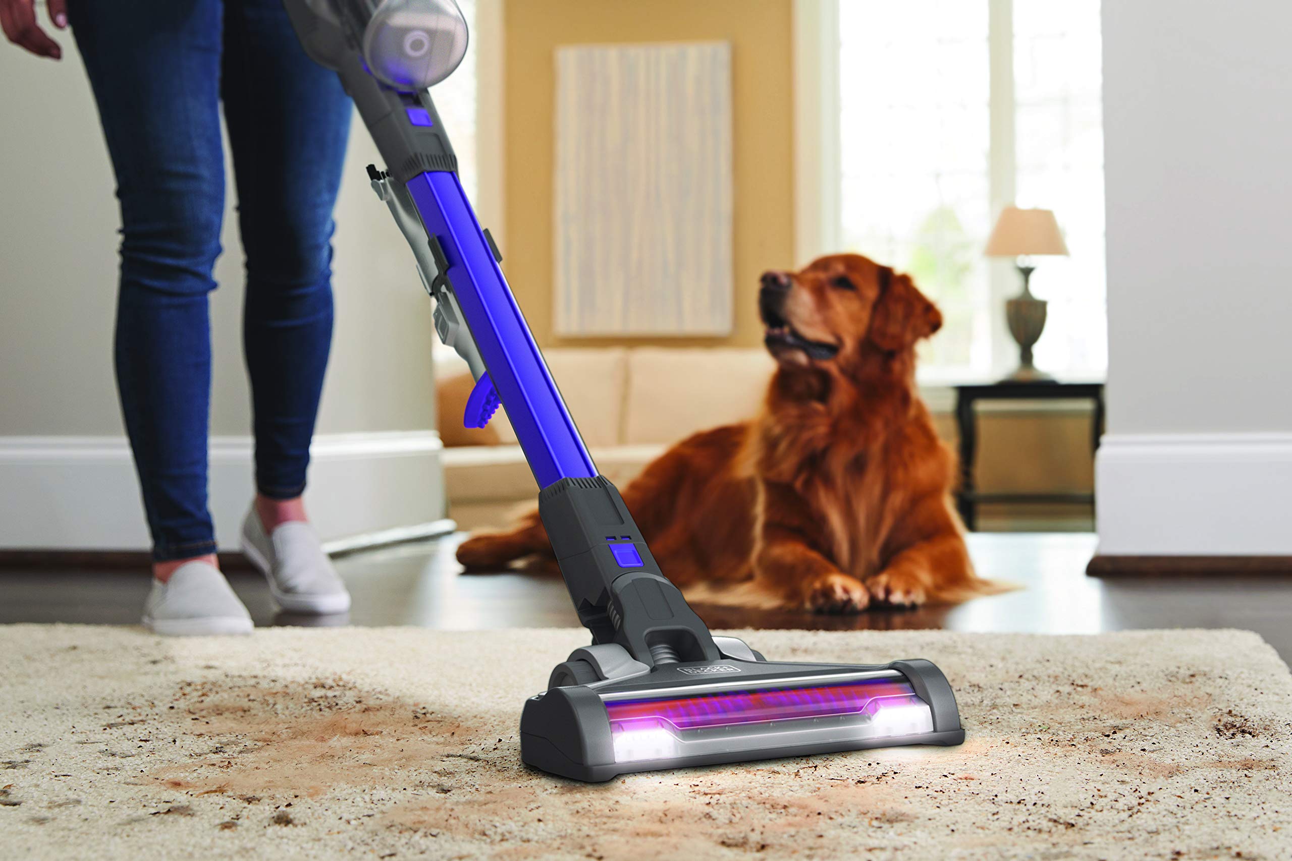 Black+Decker BDPSE1815P Aspirador de Escoba sin Cable Power Series Extreme 18V con Batería Litio 1.5Ah Especial Mascotas
