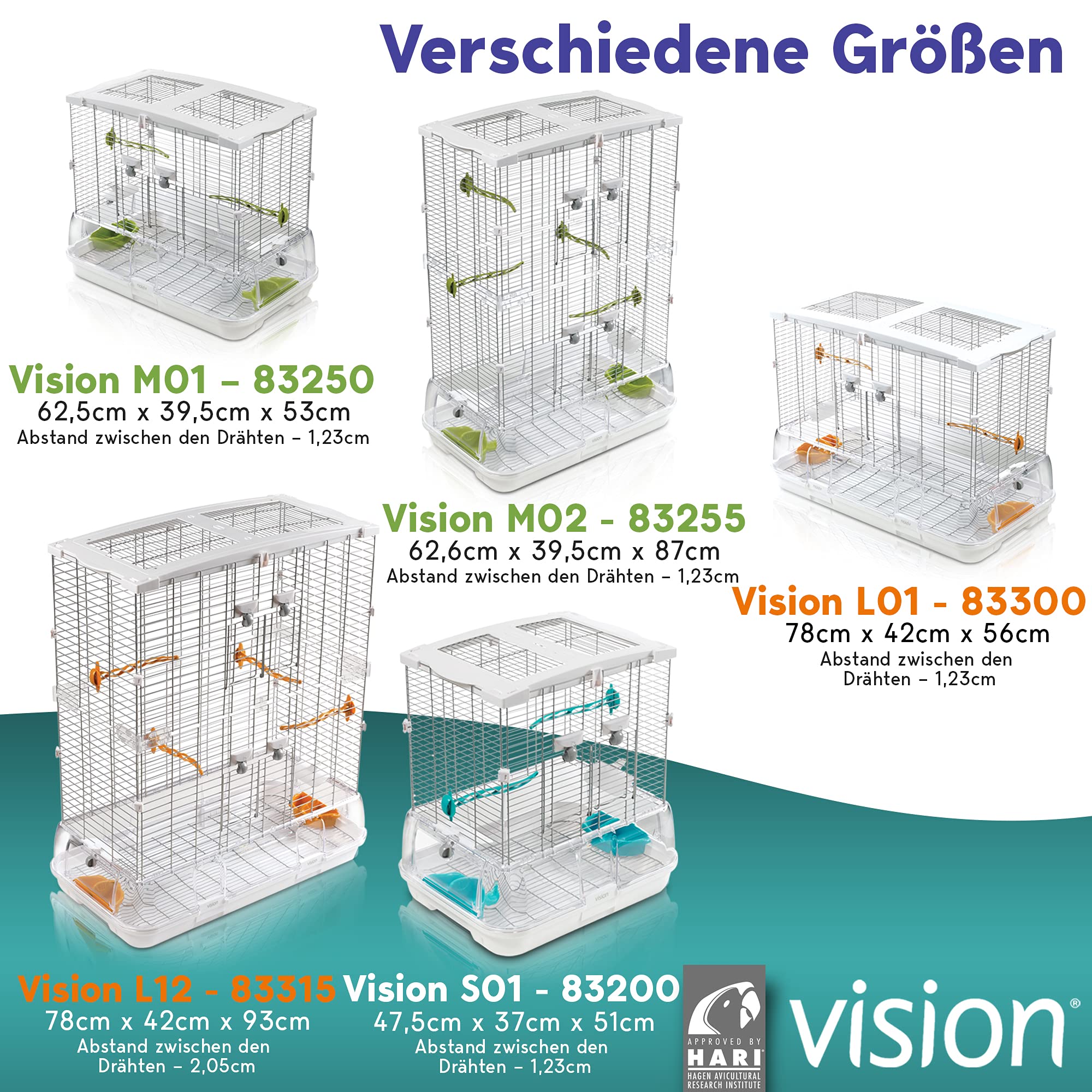 Vision II Model S01 Vogelheim, Vogelkaefig, klein