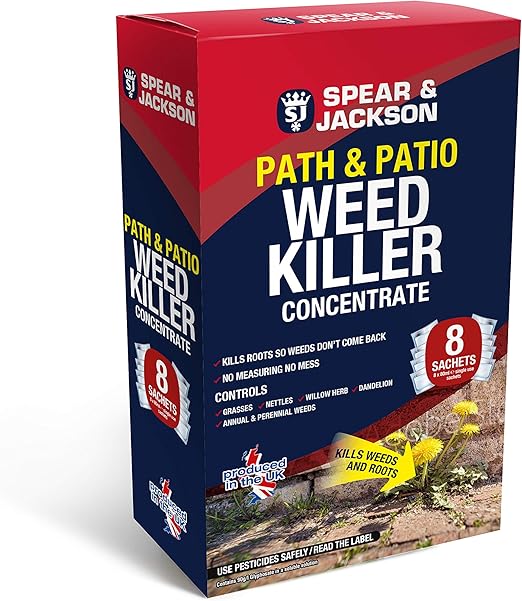 Spear & Jackson Path & Patio Weedkiller 8 x 80ml sachets Amazon.co.uk
