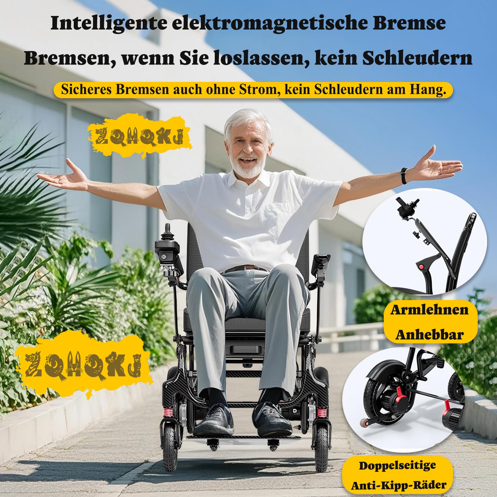 Ultralekki elektryczny wózek inwalidzki, składany, 15,8 kg, bateria litowa, nośność 150 kg, ergonomiczny design, dla seniorów niepełnosprawnych, w podróży, zasięg 20-30 km, do wszystkich