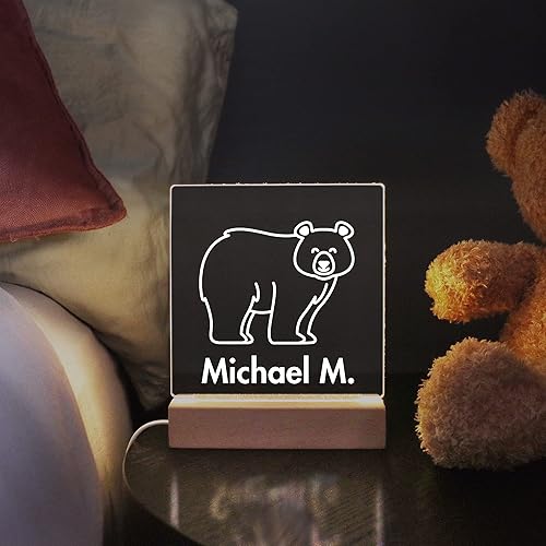 Miniatura 2 de With Love From Julie Luz nocturna personalizada para niños, niñas, niños, regalos personalizados para la lámpara del cuarto del bebé, decoración de