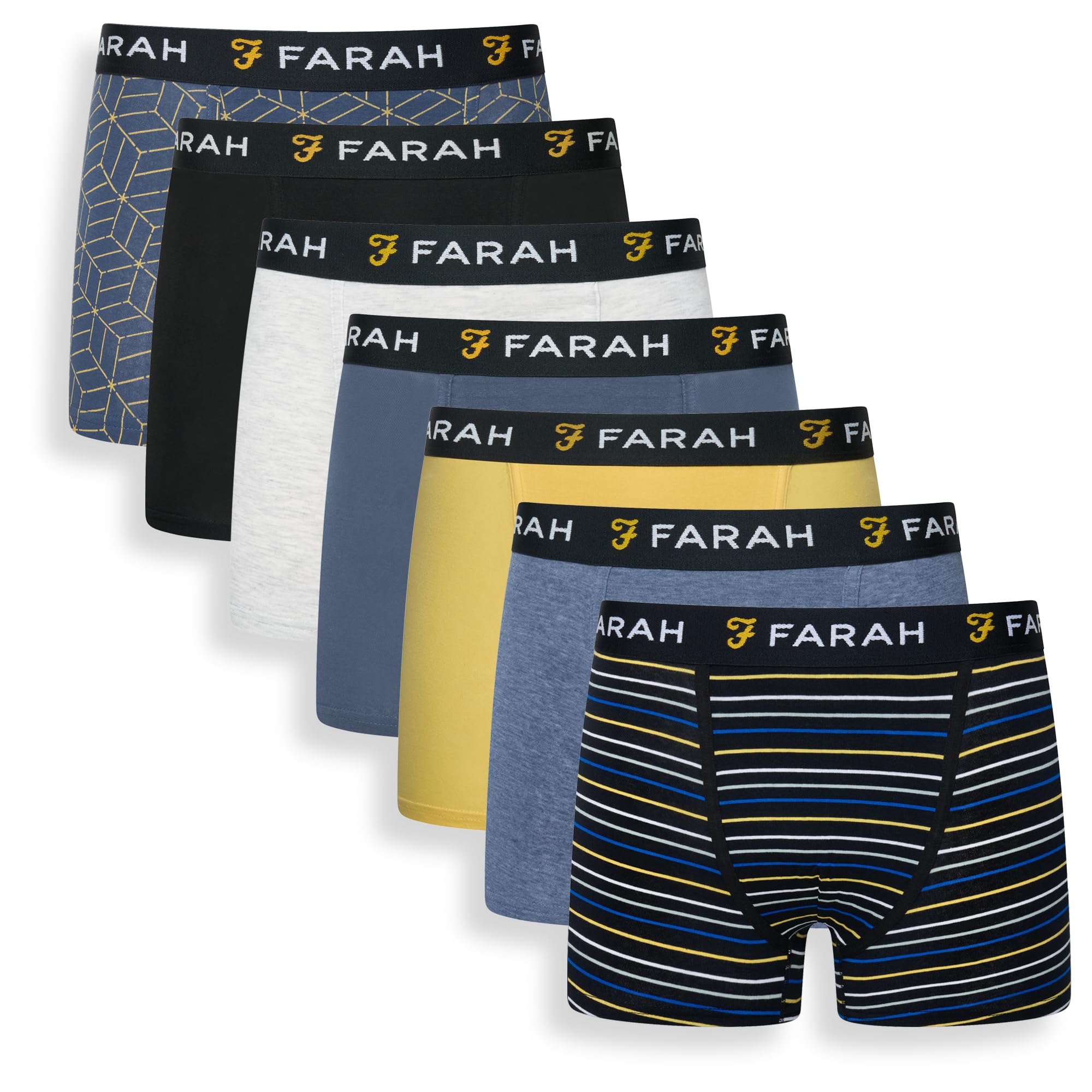 Farah Men's Assorted 7 Pack Boxers Madhu - S