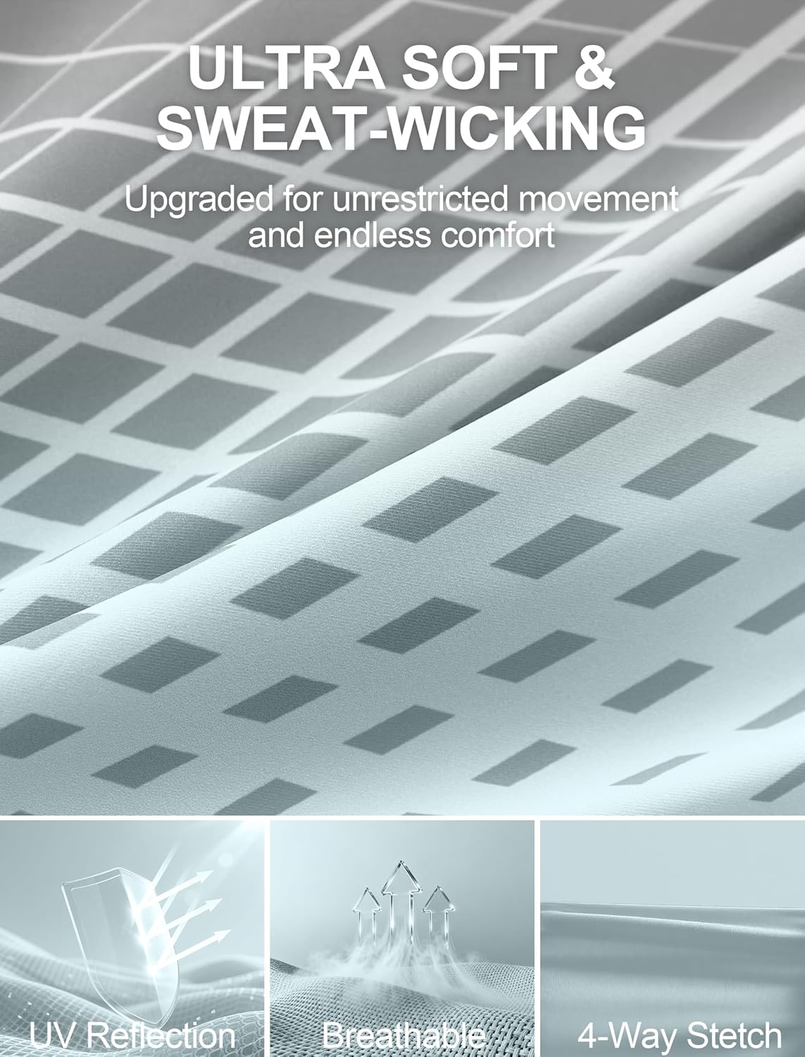 Men's Sun Protection UPF 50+ Shirts Long Sleeve Rash Guard Swim Shirt UV SPF Quick Dry Lightweight Top - Image 3