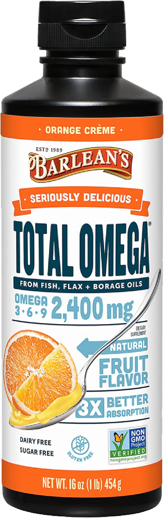 Amazon.com: Barlean's Total Omega 3 6 9 Liquid Fish Oil Supplement with ...