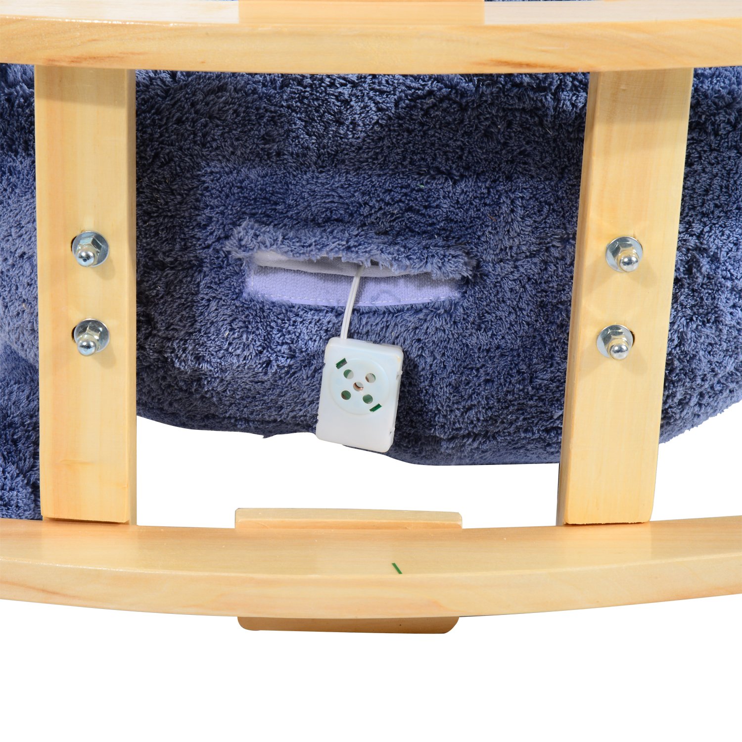 HOMCOM Schaukelpferd aus Holz Elefant für Kinder 60 x 33 x 45 cm