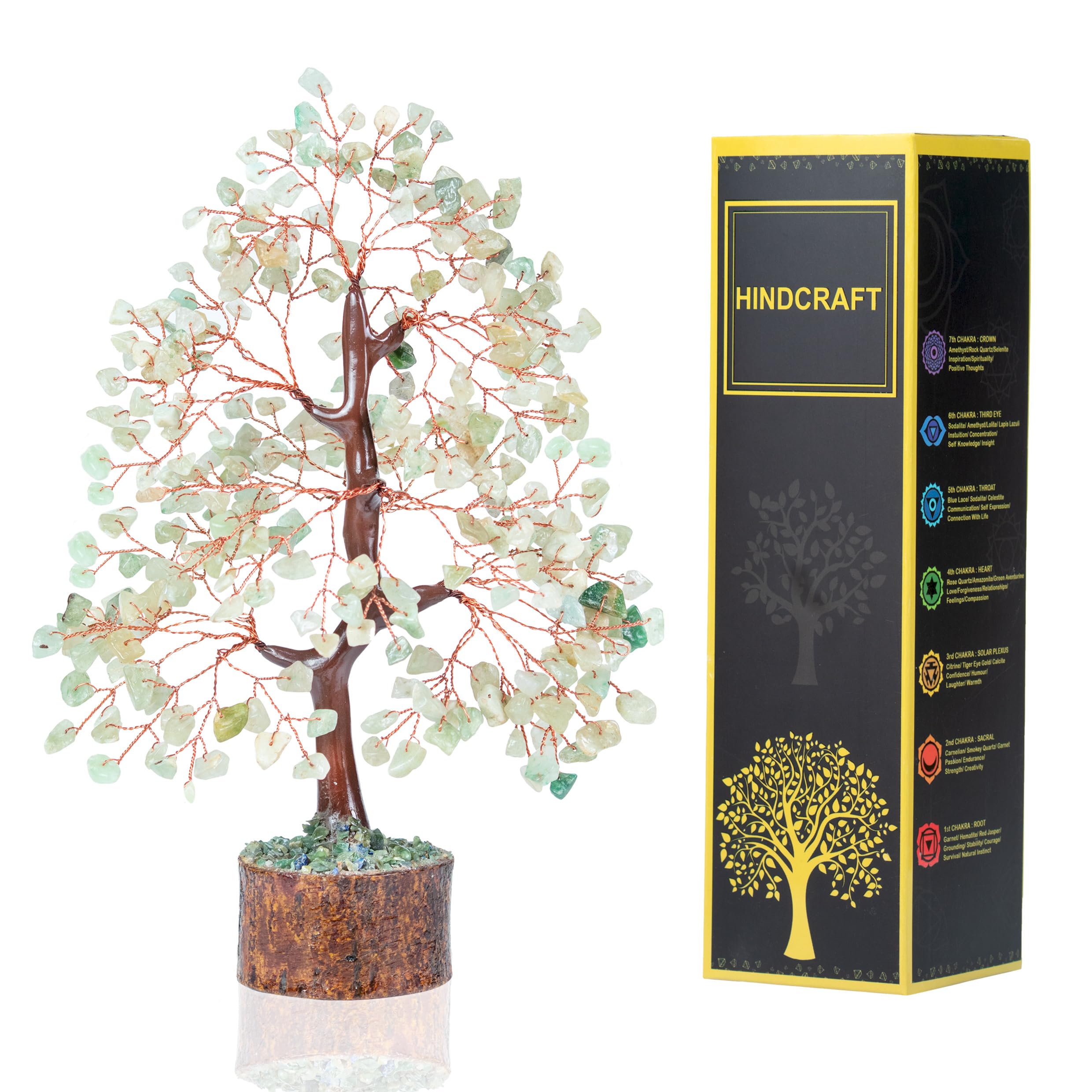 HindCraft Crystal Tree - Showpiece for Home Decor - Feng Shui Seven Chakra Tree - Home Decorations - 7 Chakra Tree - Marriage Gift Items - Antique Home Decor - 10-12 Inch (Green Jade (Copper Wire)) (B0C3CKLN4Z) Amazon Price History, Amazon Price Tracker