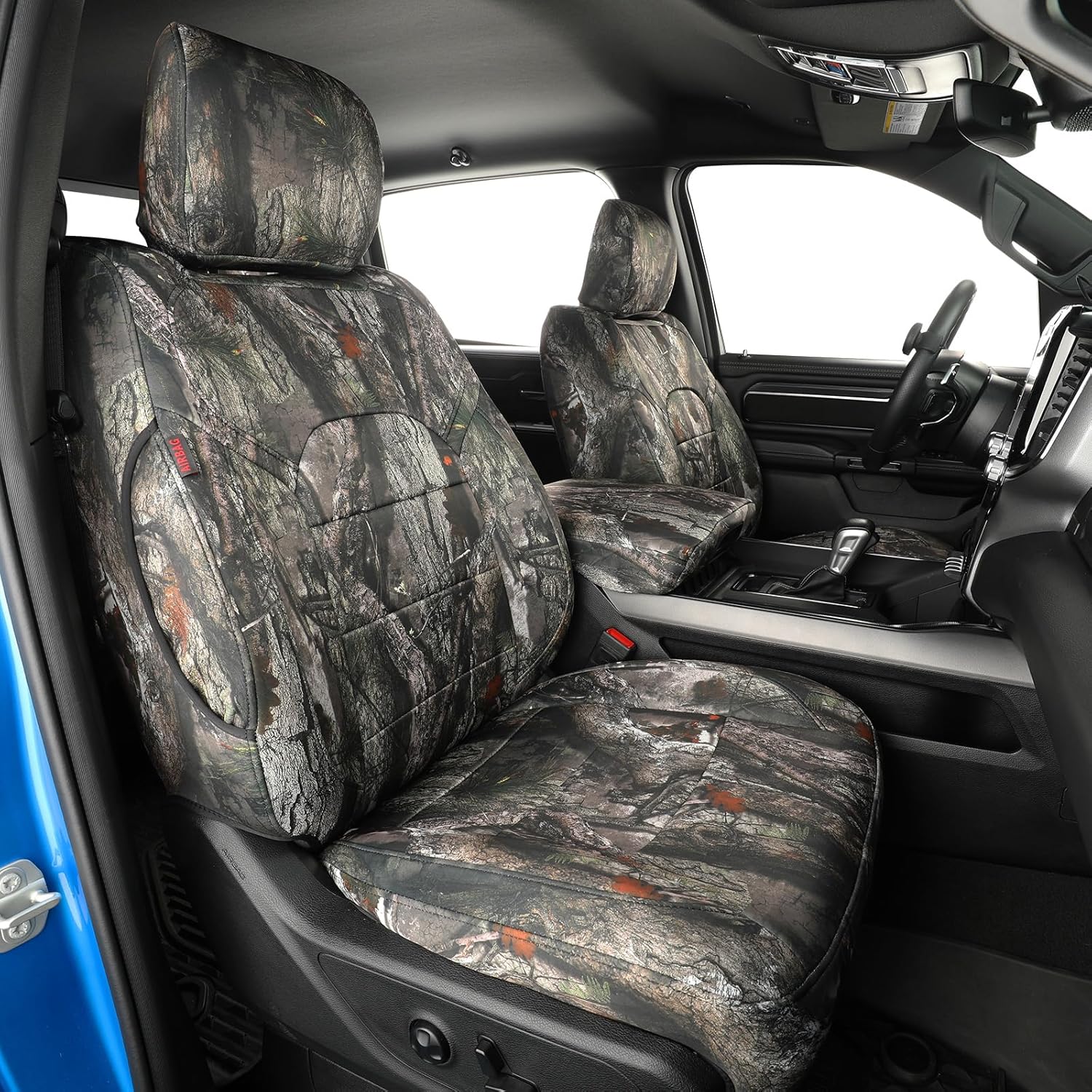 Custom Fit Camo Seat Covers Full Set Select for Dodge Ram 2500/3500 Mega Cab 2012-2026 SLT, Bighorn, Long Star Waterproof&UV Resistant Neoprene Seat Cover(Neoprene Jungle Camouflage)
