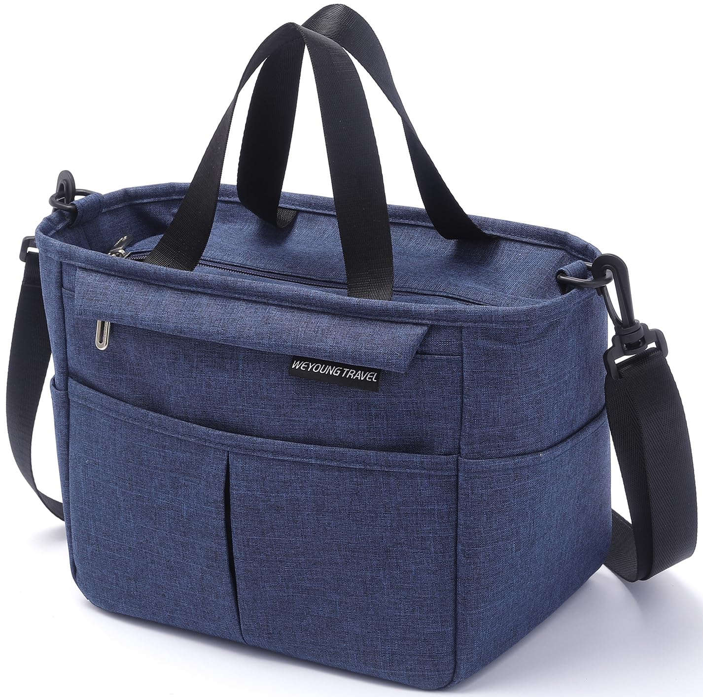 Borsa Termica Porta Pranzo, Portatile Borsa Frigo, Borsa Pranzo al Sacco Impermeabile Lunch Bag per Uomo/Donna/Bambino, Borsa Portapranzo per Ufficio, Scuola e Picnic (Blu)
