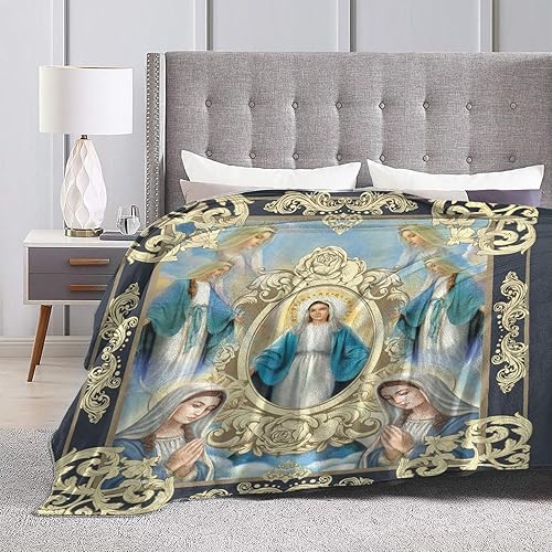 Miniatura 6 de Manta de la Virgen María, manta de madre de Dios, regalos religiosos para mujeres y hombres, manta de decoración de las Escrituras católicas, manta