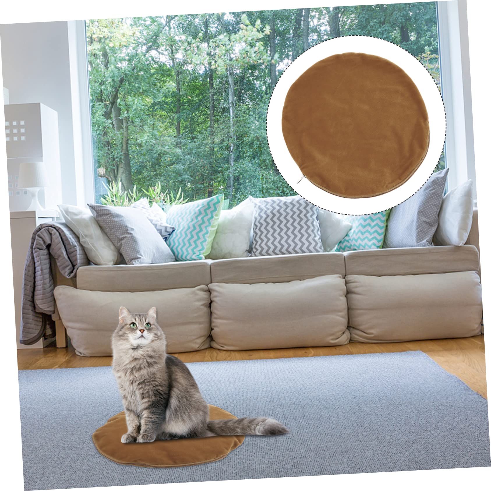 GALPADA Cat Electric Heating Pad Blanket Cover Winter Warmth for Cats Kittens Pets Durable Washable Protective Replacement Cover