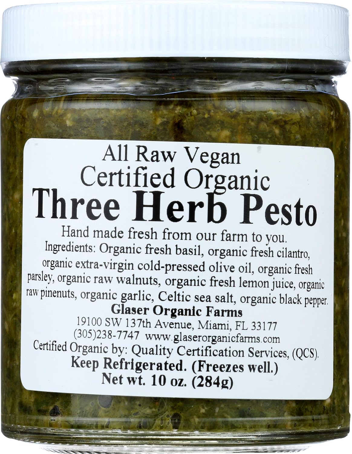 GLASER ORGANIC FARMS Organic Three Herb Pesto, 8.5 OZ